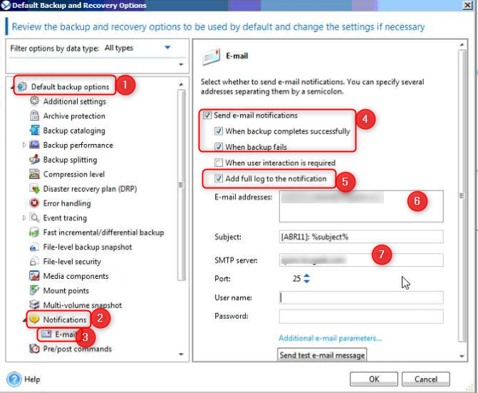 acronis true image email notification