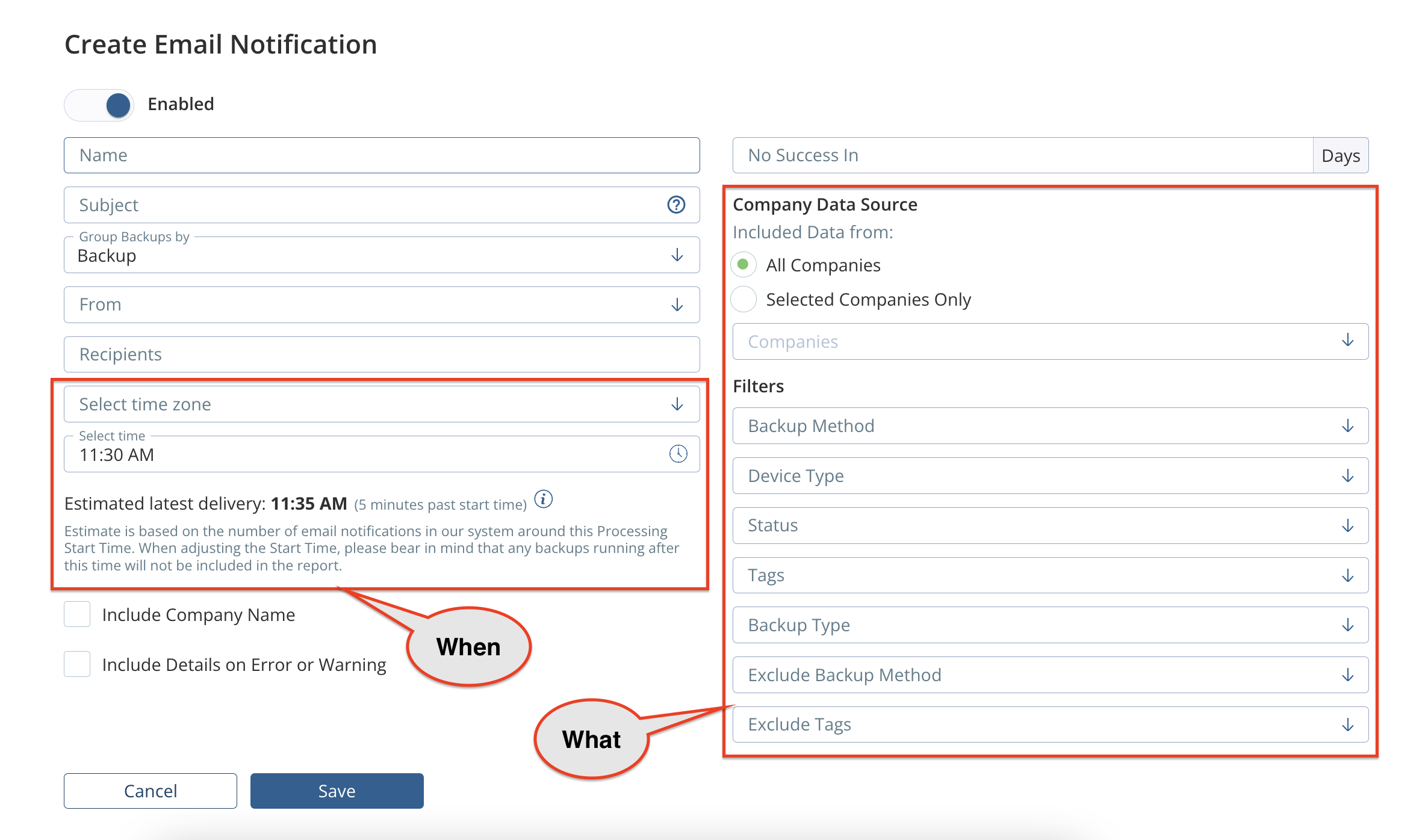 How To Set Up Custom Email Notifications – Backup Radar