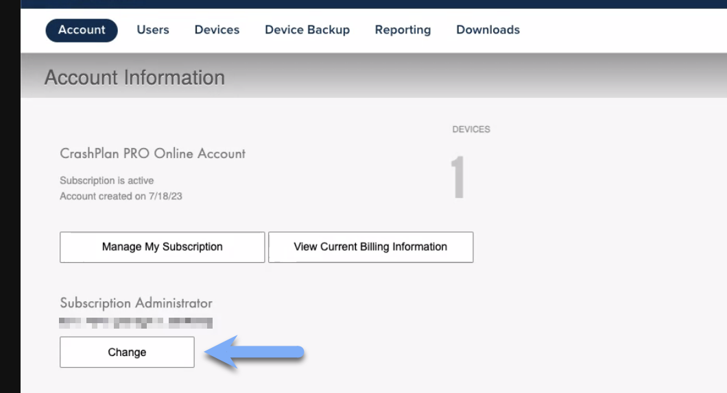 Under Account, click Change.png