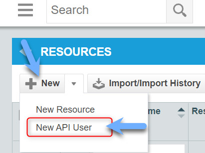 Click New and New API User.png