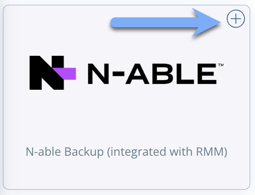 Click the + Button on the Datto BCDR Tile.png