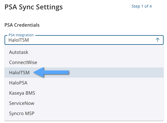 PSA Sync Settings - HaloITSM.png